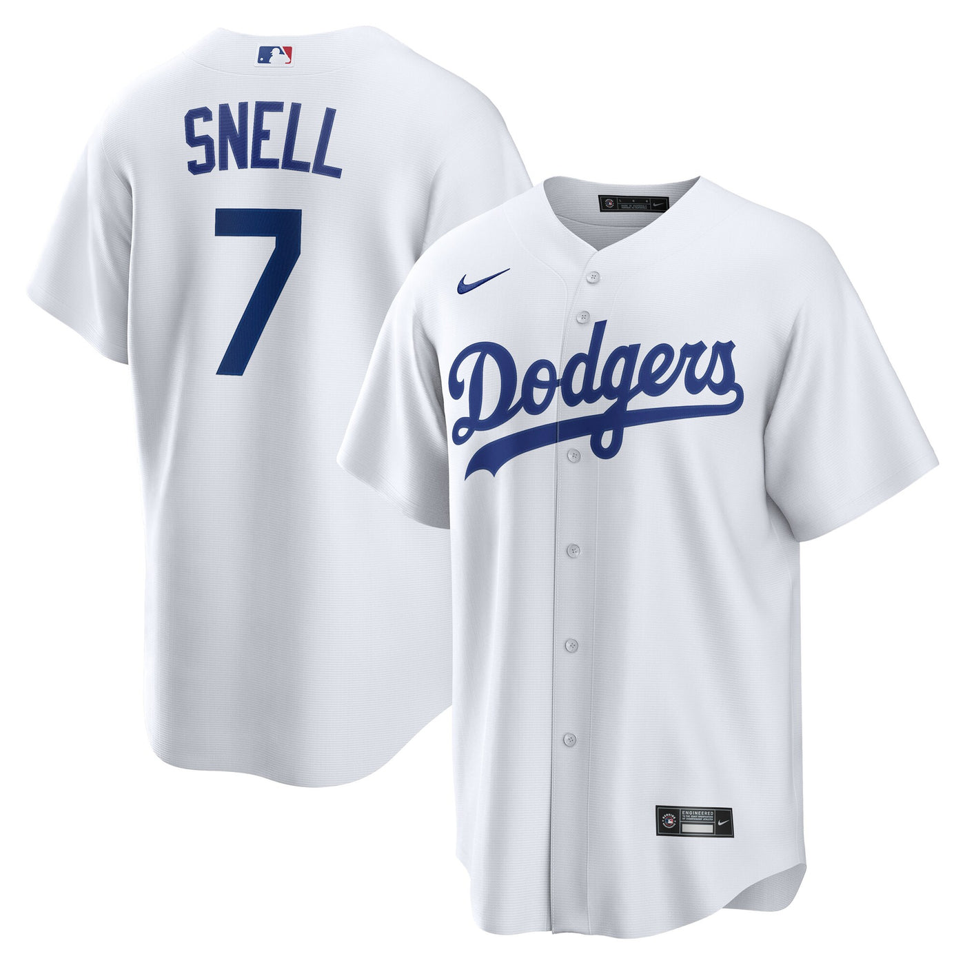 Los Angeles Dodgers Blake Snell Nike White Home Replica Jersey