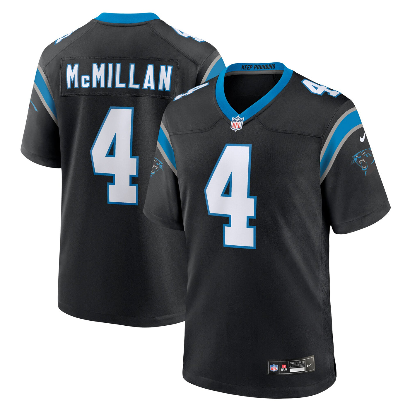 Carolina Panthers Tetairoa McMillan Nike Black Team Game Jersey