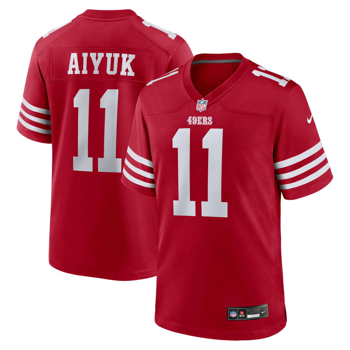 San Francisco 49ers Brandon Aiyuk Nike Scarlet Game Player Jersey