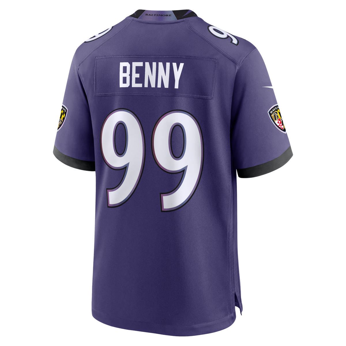 Baltimore Ravens Rayshaun Benny Purple Team Game Jersey