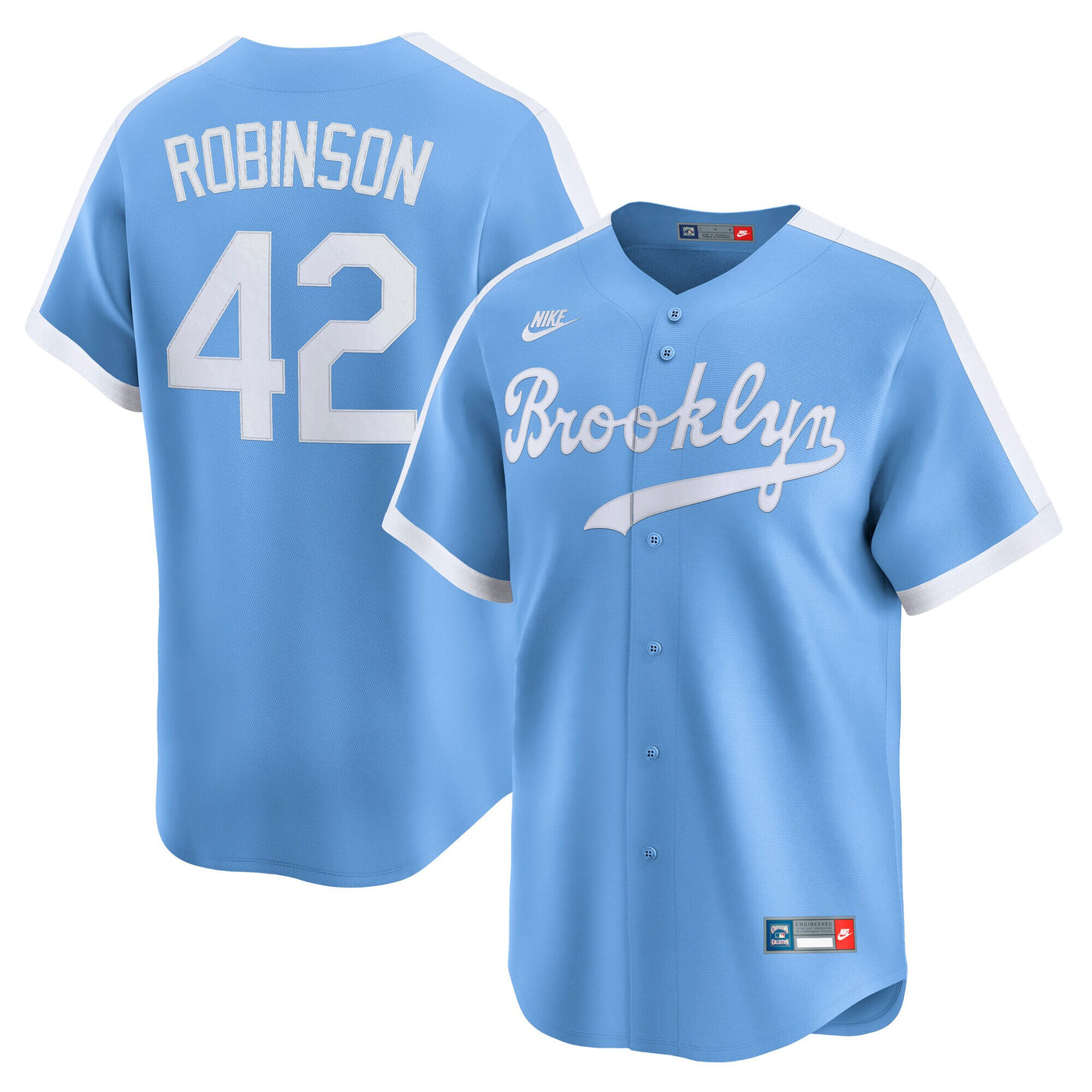 Brooklyn Dodgers Jackie Robinson Nike Light Blue Cooperstown Collection Limited Jersey