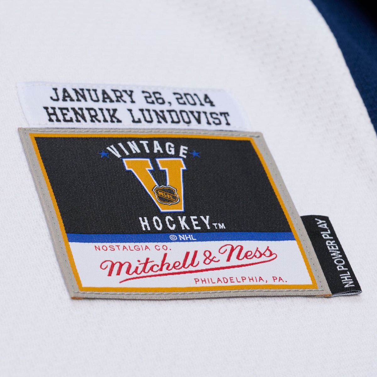 New York Rangers Henrik Lundqvist Mitchell & Ness White 2014 NHL Stadium Series Power Play Jersey