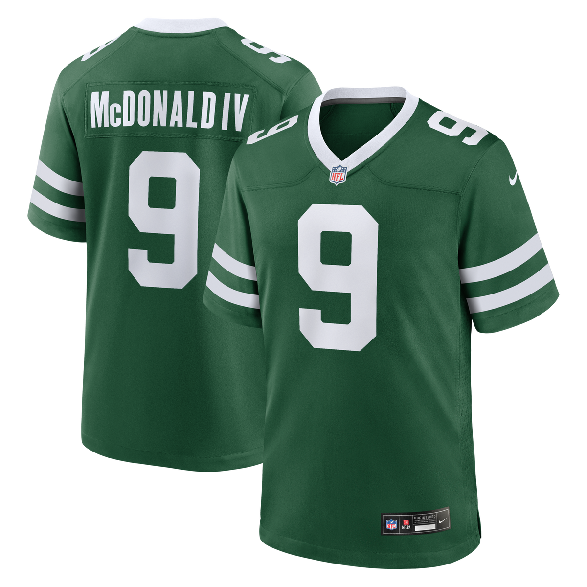 New York Jets Will McDonald IV Legacy Green Team Game Jersey