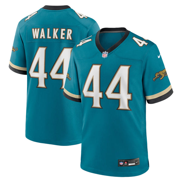 Jacksonville Jaguars Travon Walker Teal Prowler Throwback Player Game Jersey