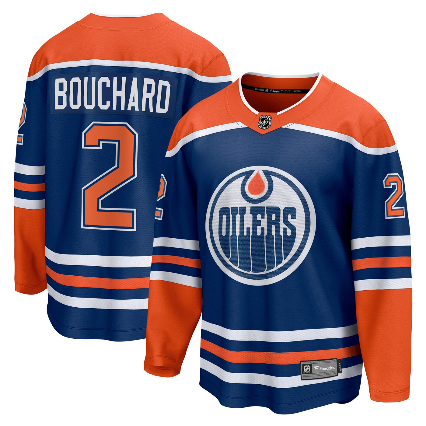 Edmonton Oilers Evan Bouchard Fanatics Royal Home Breakaway Player Jersey