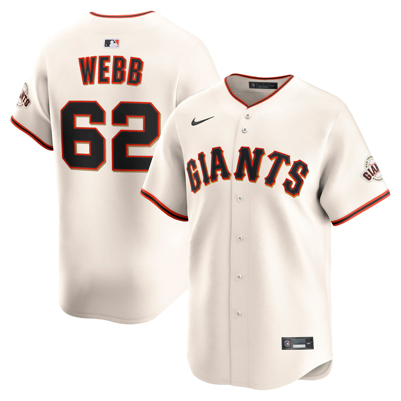 San Francisco Giants Logan Webb Nike Cream Home Limited Player Jersey
