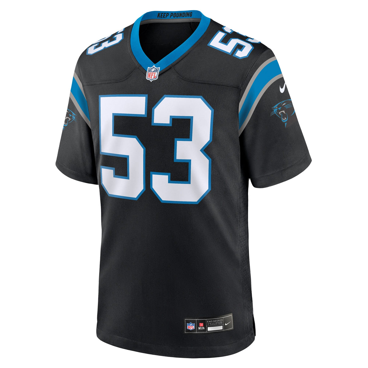Carolina Panthers Claudin Cherelus Black Team Game Jersey