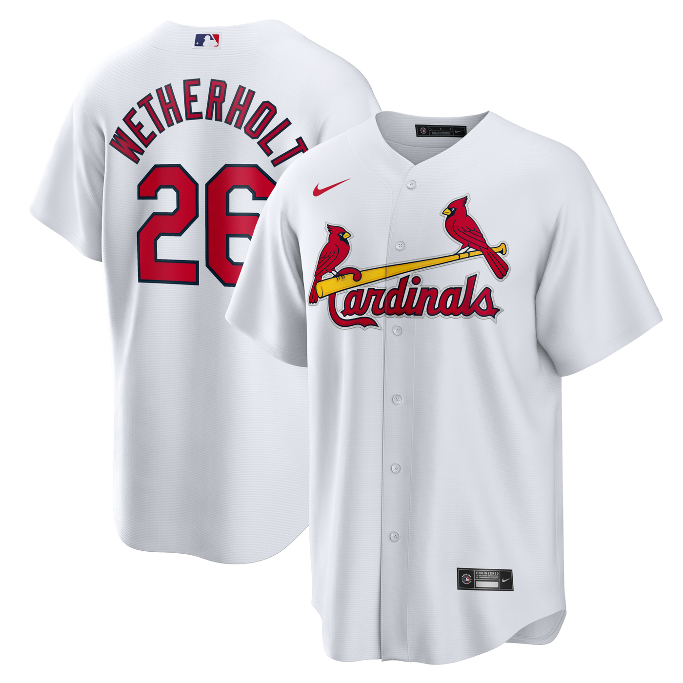 St. Louis Cardinals JJ Wetherholt Nike White Home Replica Jersey
