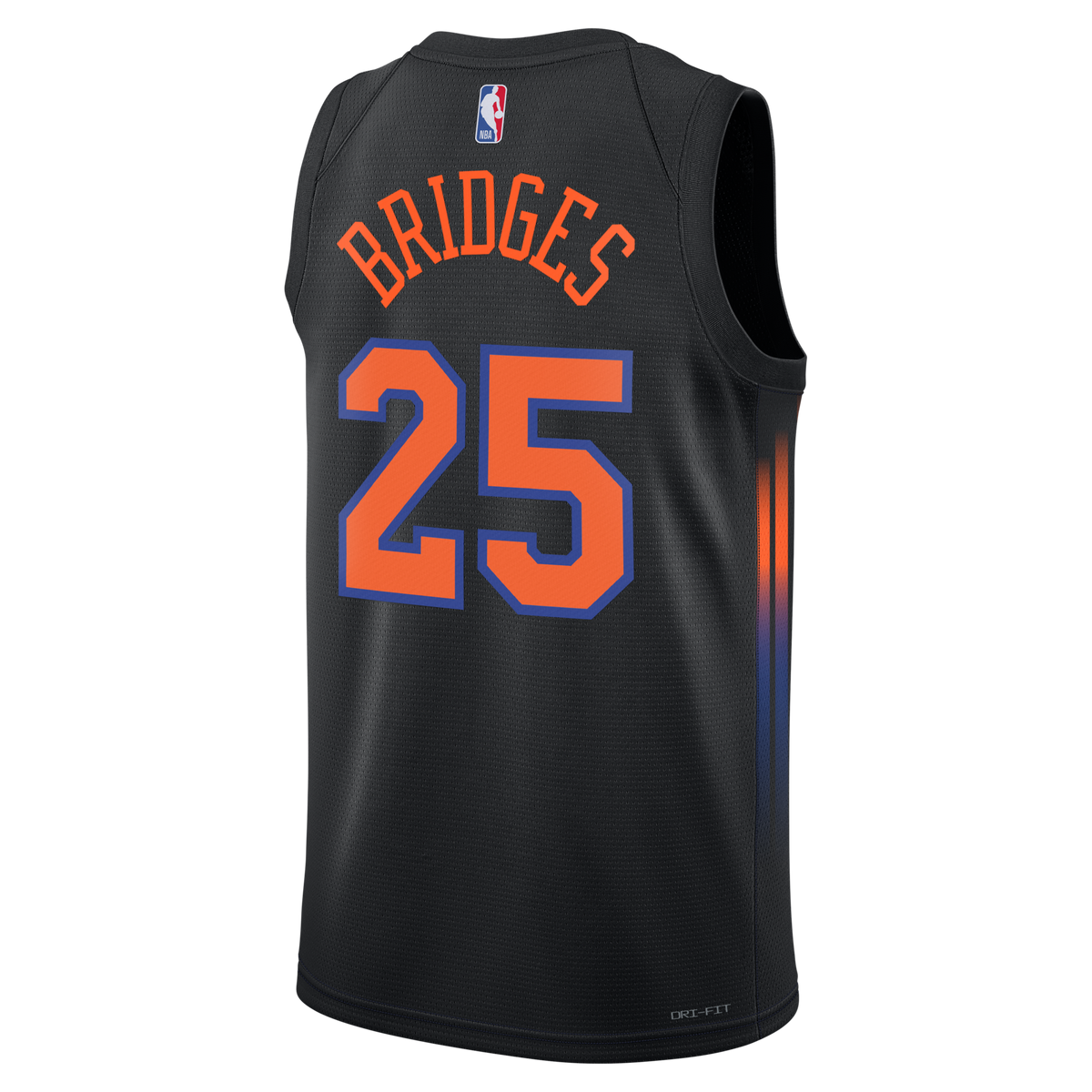 New York Knicks Jordan Brand Statement Edition Jersey - Black - Mikal Bridges -