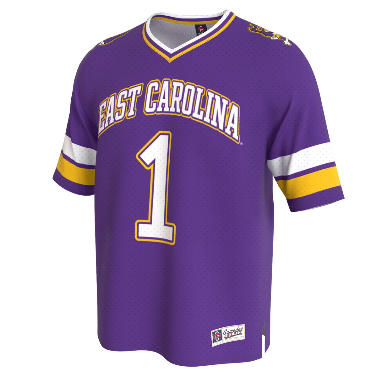 ECU Pirates GameDay Greats Lightweight Collegiate Football Fashion Jersey - Purple