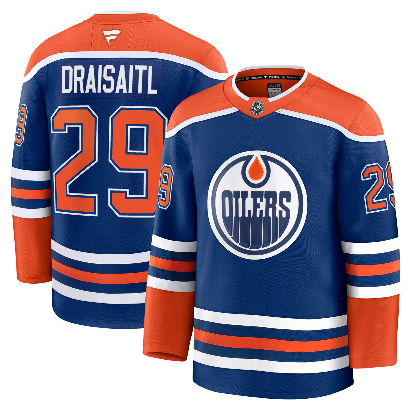 Edmonton Oilers Leon Draisaitl Fanatics Royal Home Premium Jersey