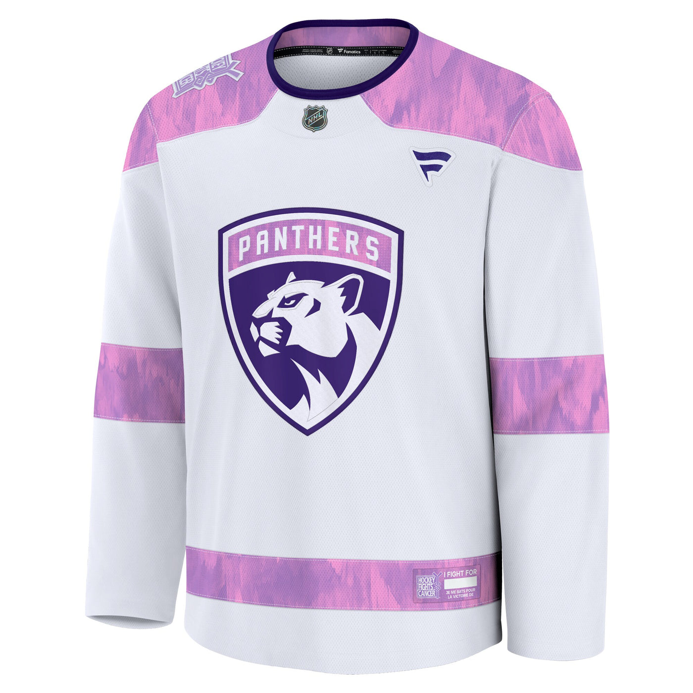 Florida Panthers Fanatics White 2024 Hockey Fights Cancer Practice Jersey