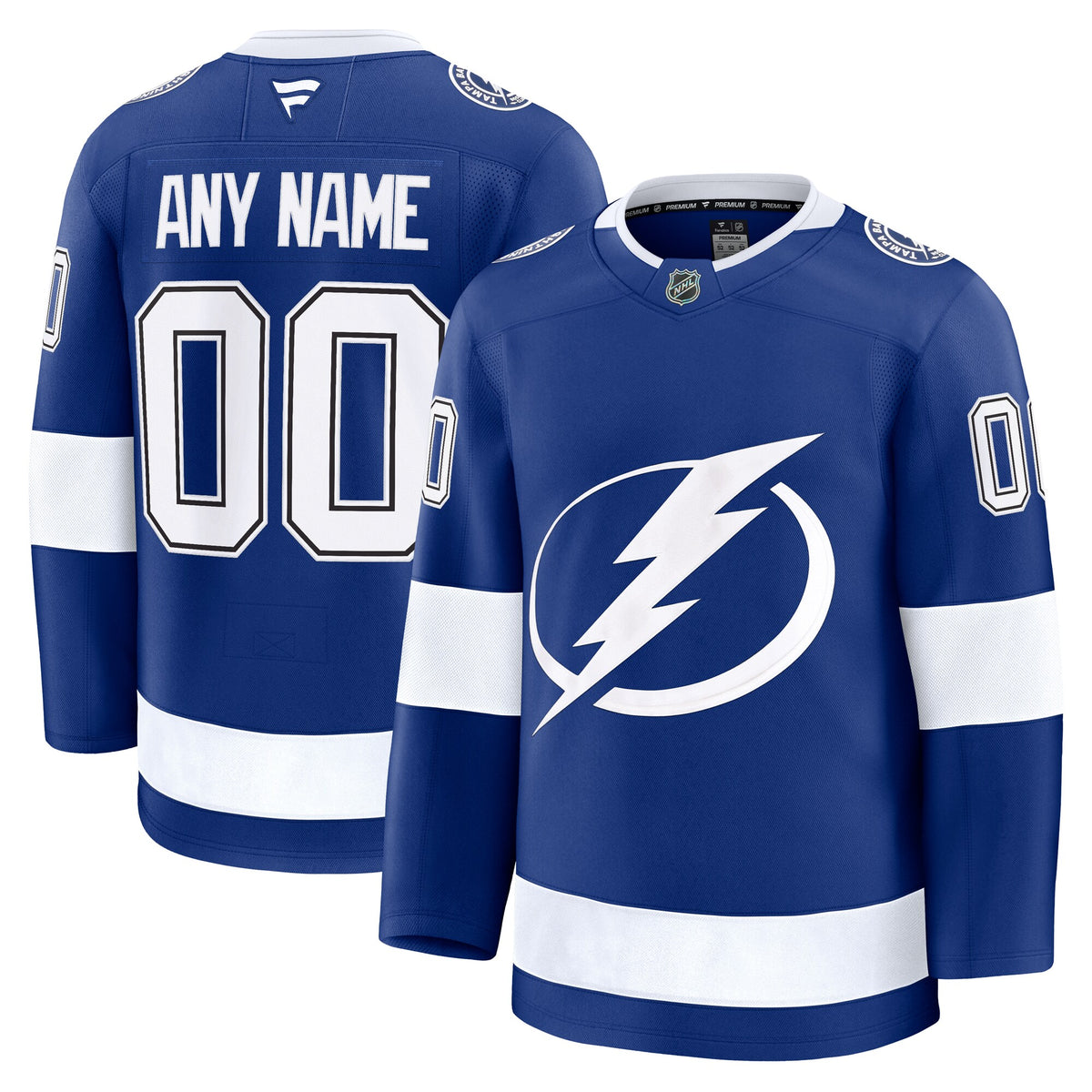 Tampa Bay Lightning Fanatics Blue Home Premium Custom Jersey