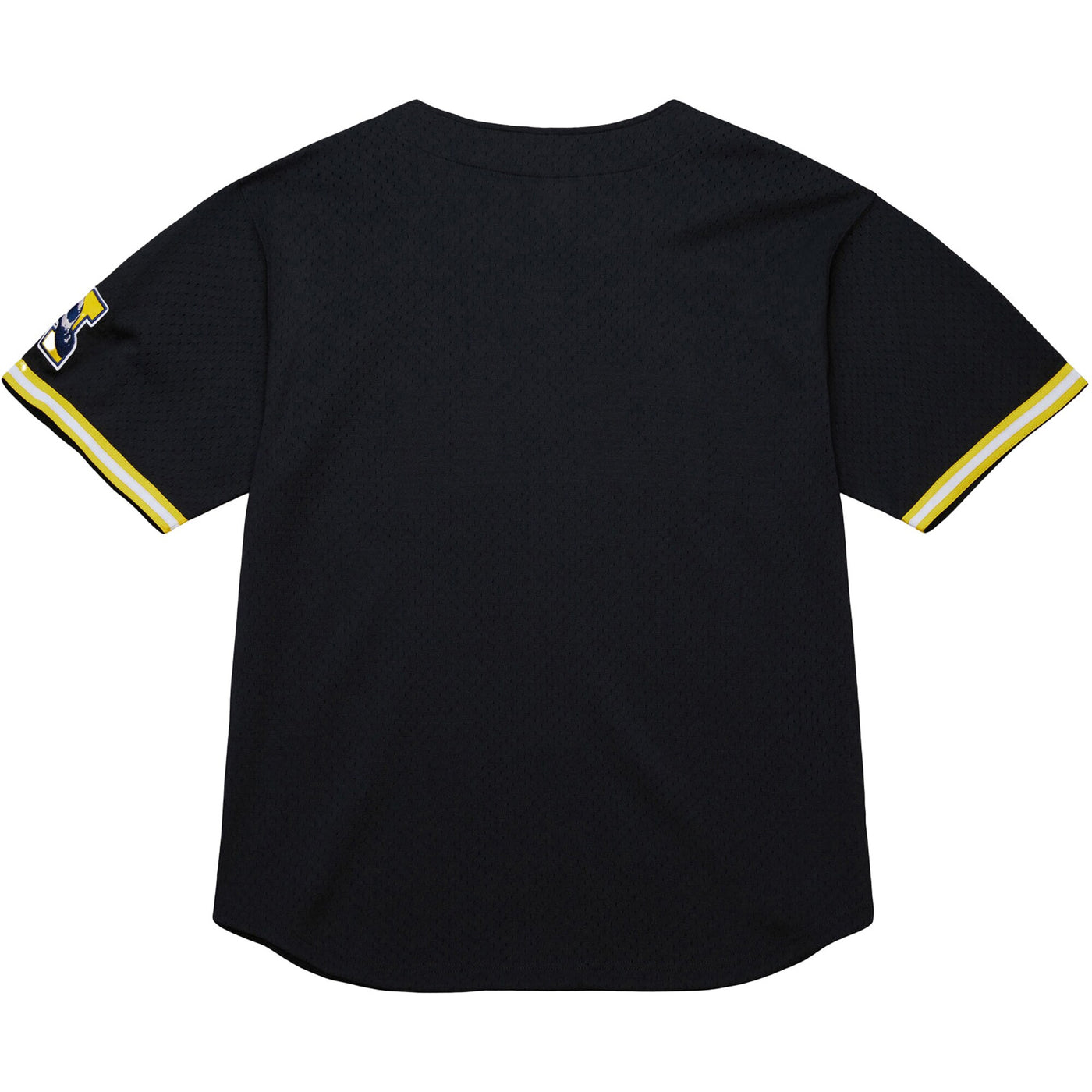 Mitchell & Ness Black Michigan Wolverines On The Clock Full-Button Fashion Jersey