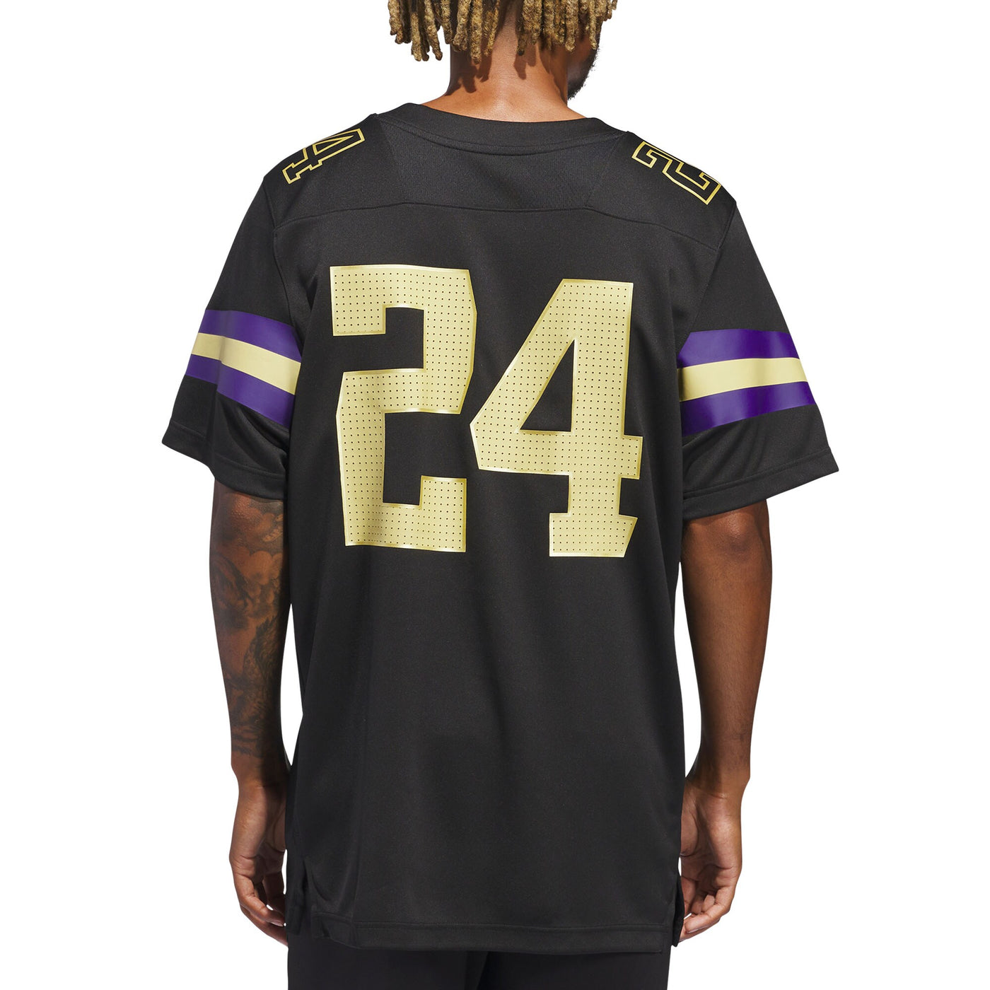 adidas #24 Black Washington Huskies Alternate Premier Strategy Jersey