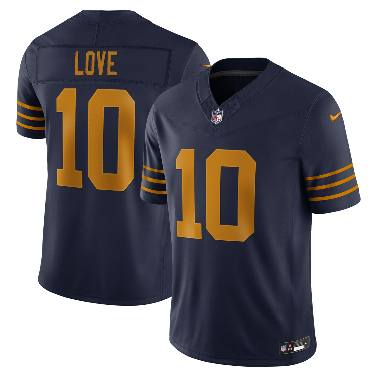 Green Bay Packers Jordan Love Navy Alternate Vapor F.U.S.E. Stitched Limited Jersey