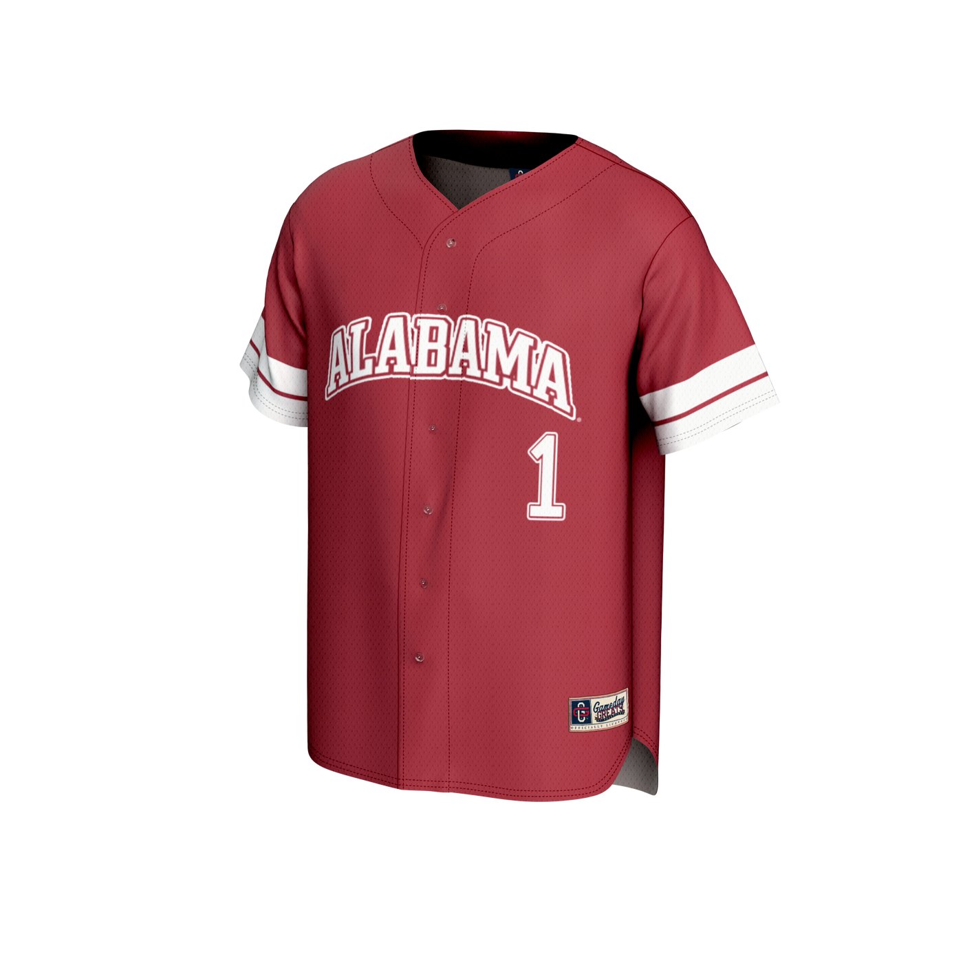 GameDay Greats #1 Crimson Alabama Crimson Tide Lightweight Collegiate Baseball Fashion Jersey