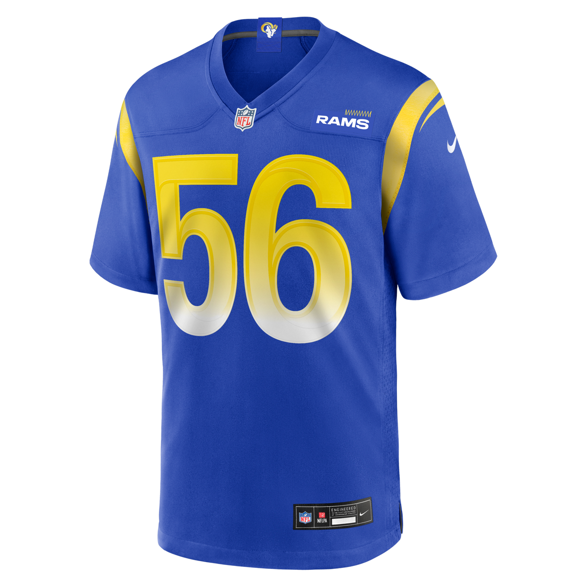 Los Angeles Rams London Fletcher Royal Game Retired Player Jersey