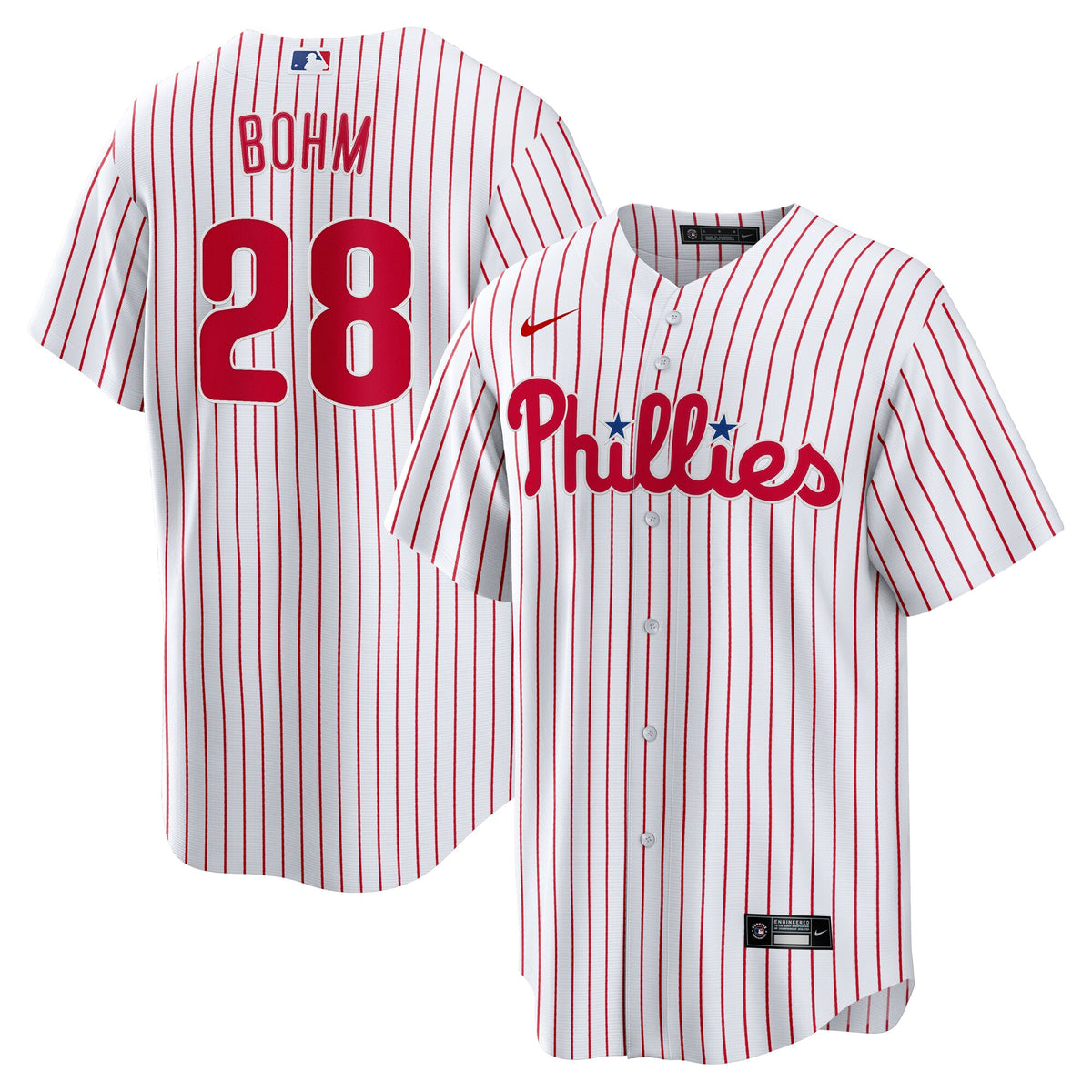 Philadelphia Phillies Alec Bohm White Home Replica Jersey