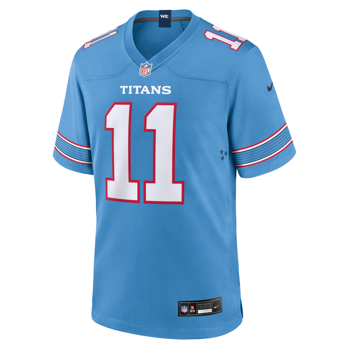 Tennessee Titans Jermaine Johnson II Light Blue Team Game Jersey