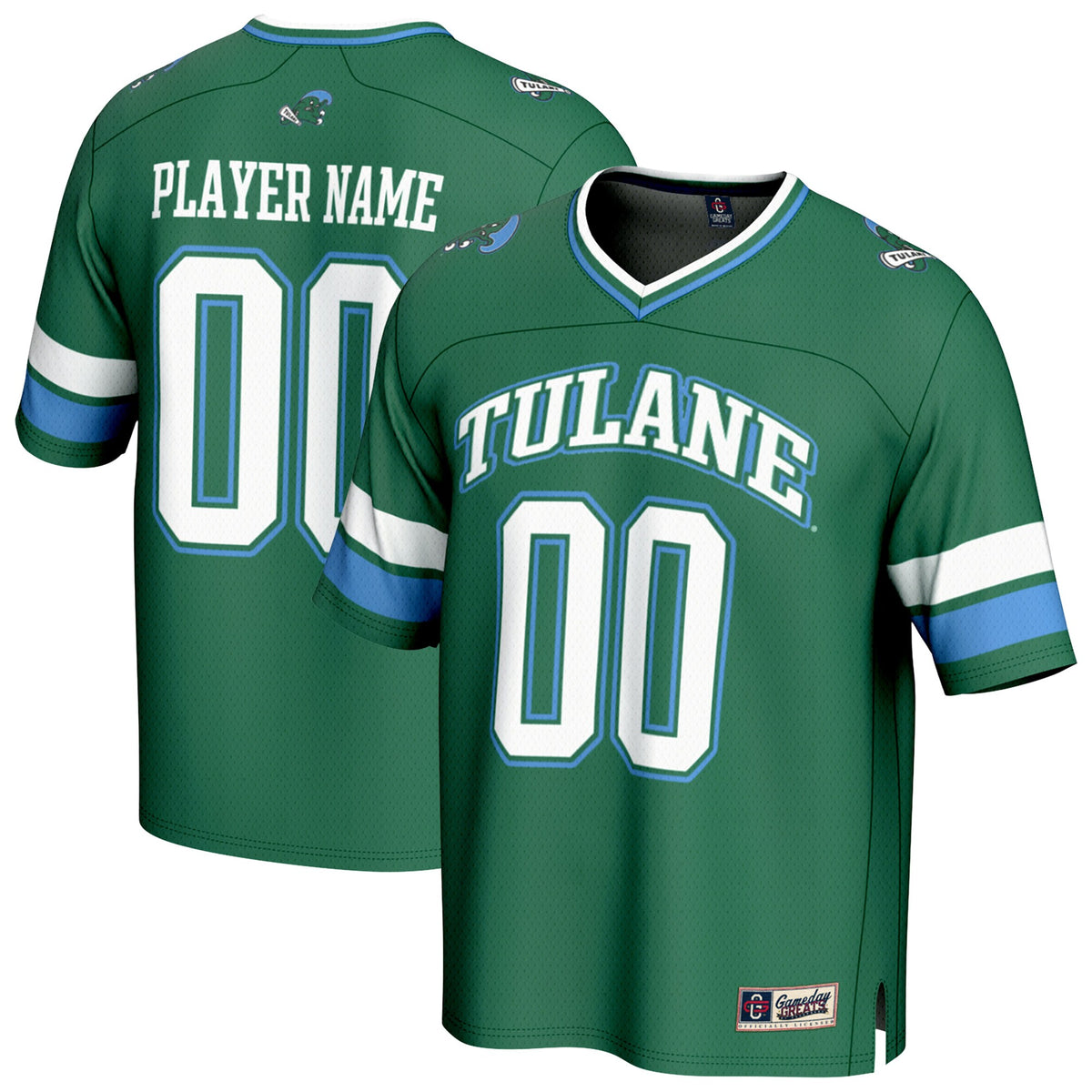 Tulane Green Wave GameDay Greats NIL Pick-A-Player Football Fashion Jersey - Green