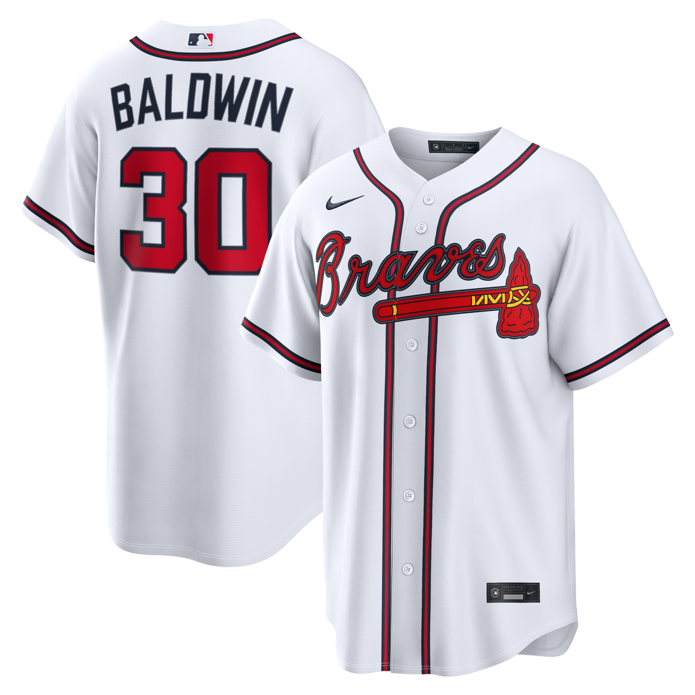 Atlanta Braves Drake Baldwin Nike White Home Replica Jersey