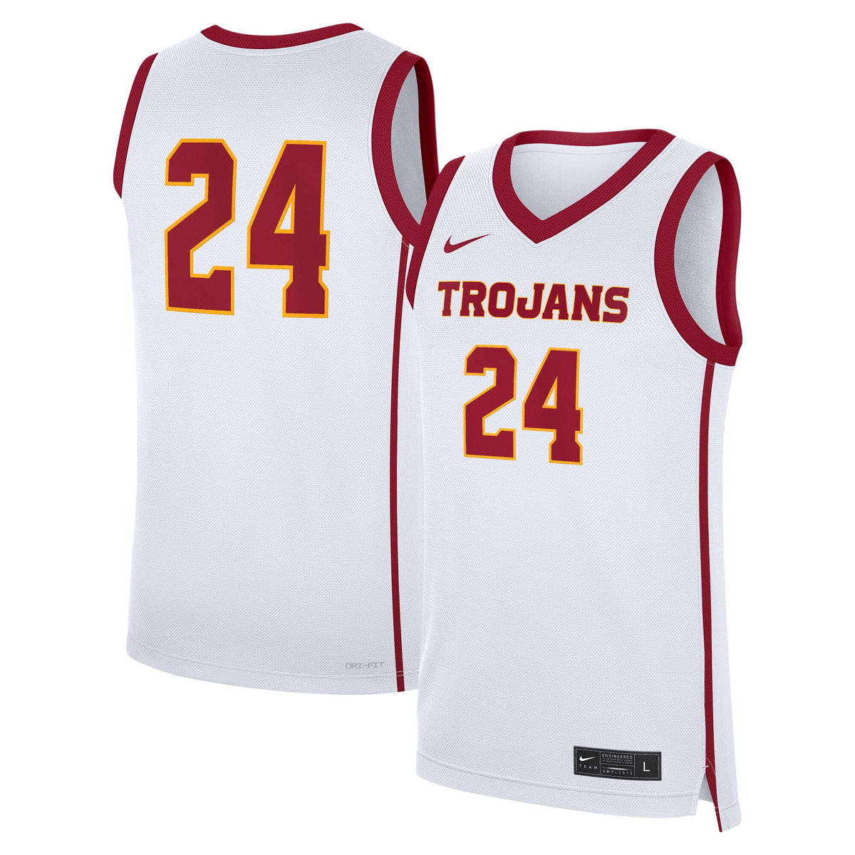 #24 USC Trojans Home Replica Jersey - White