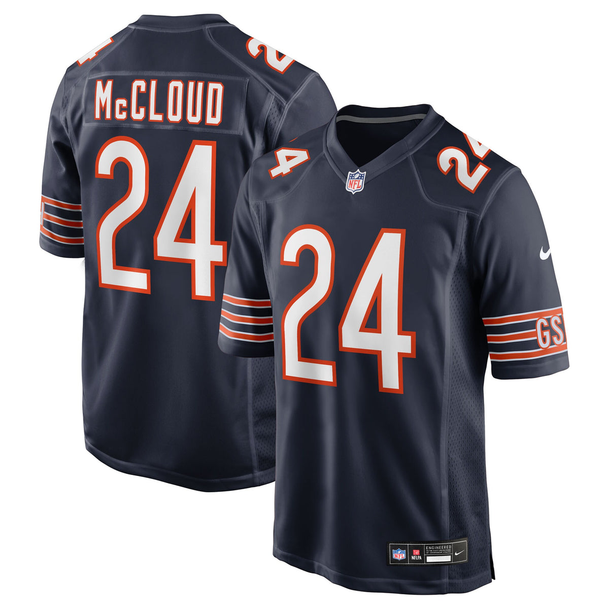 Chicago Bears Nick McCloud Navy Team Game Jersey