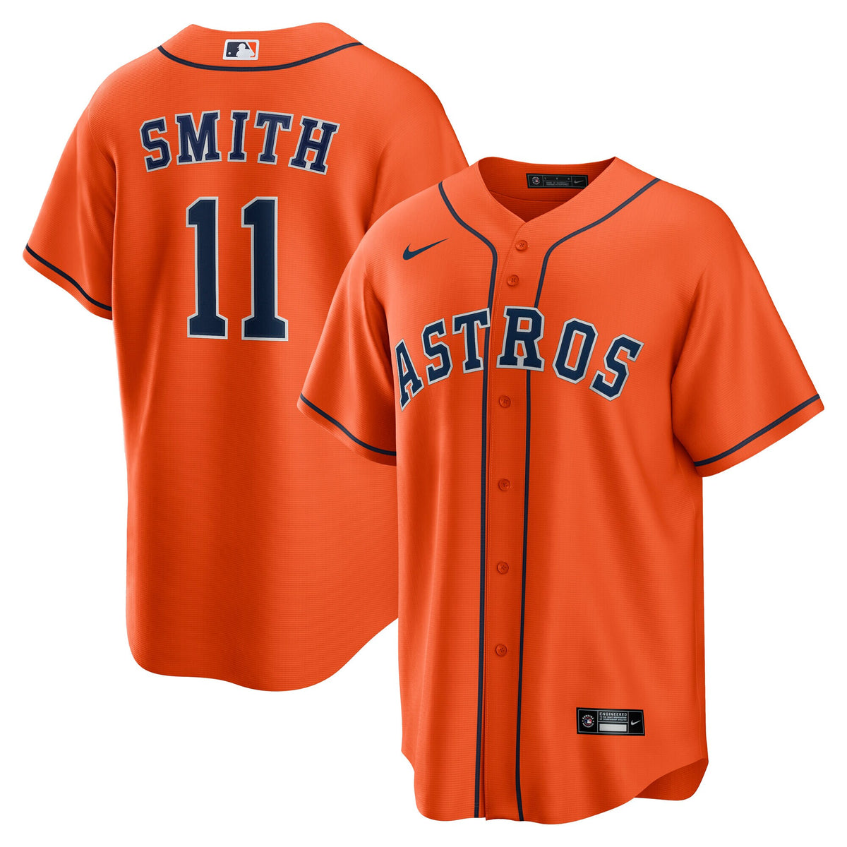 Houston Astros Cam Smith Orange Alternate Replica Jersey