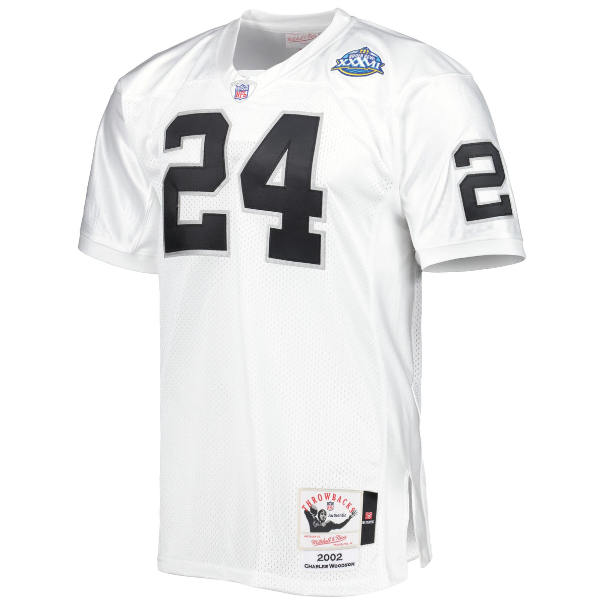 Las Vegas Raiders 2002 Charles Woodson Mitchell & Ness White Authentic Throwback Retired Player Jersey