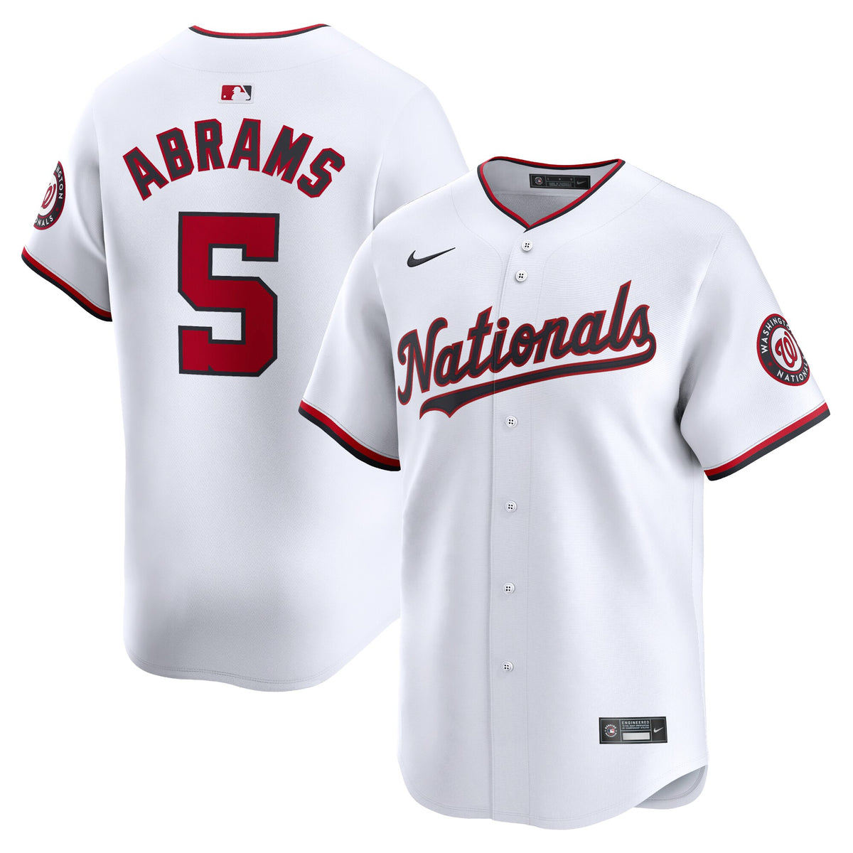 Washington Nationals CJ Abrams White Home Limited Player Jersey