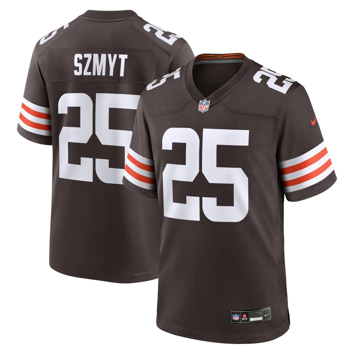 Cleveland Browns Andre Szmyt Brown Team Game Jersey