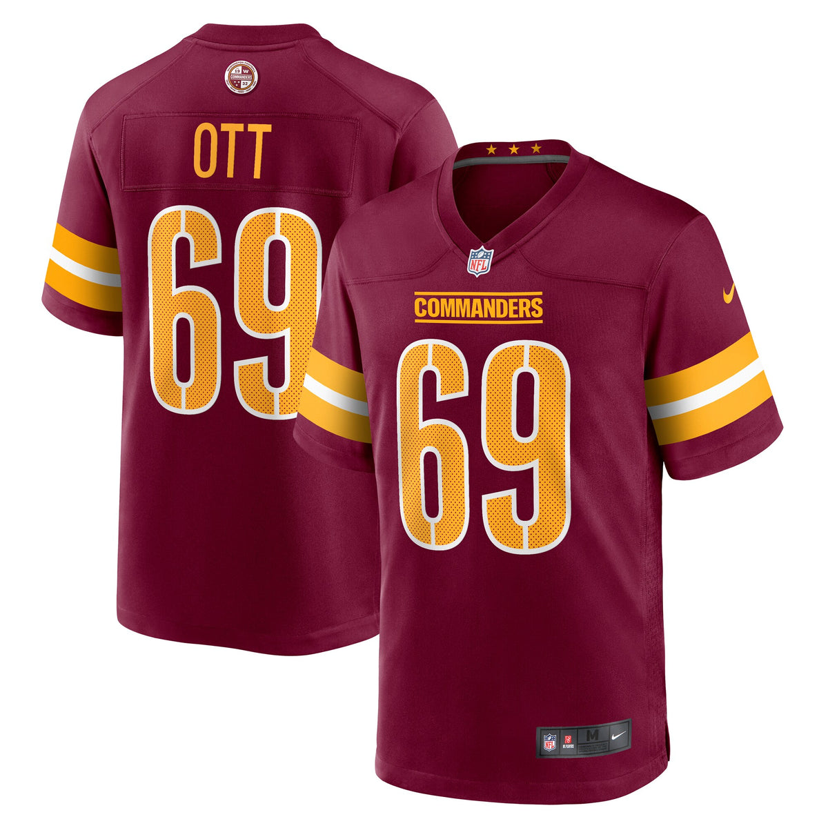 Washington Commanders Tyler Ott Burgundy Game Jersey