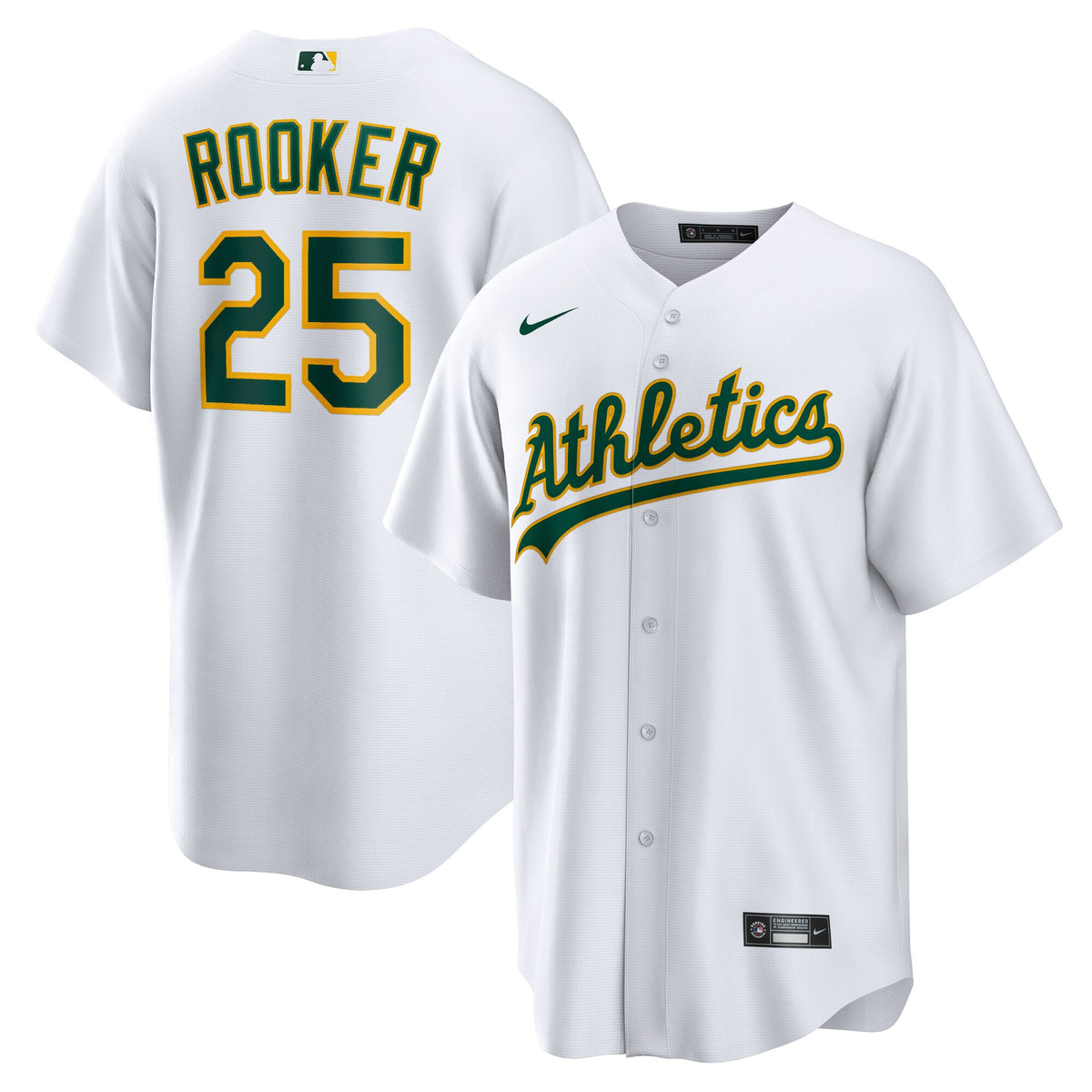 Athletics Brent Rooker White Home Replica Jersey