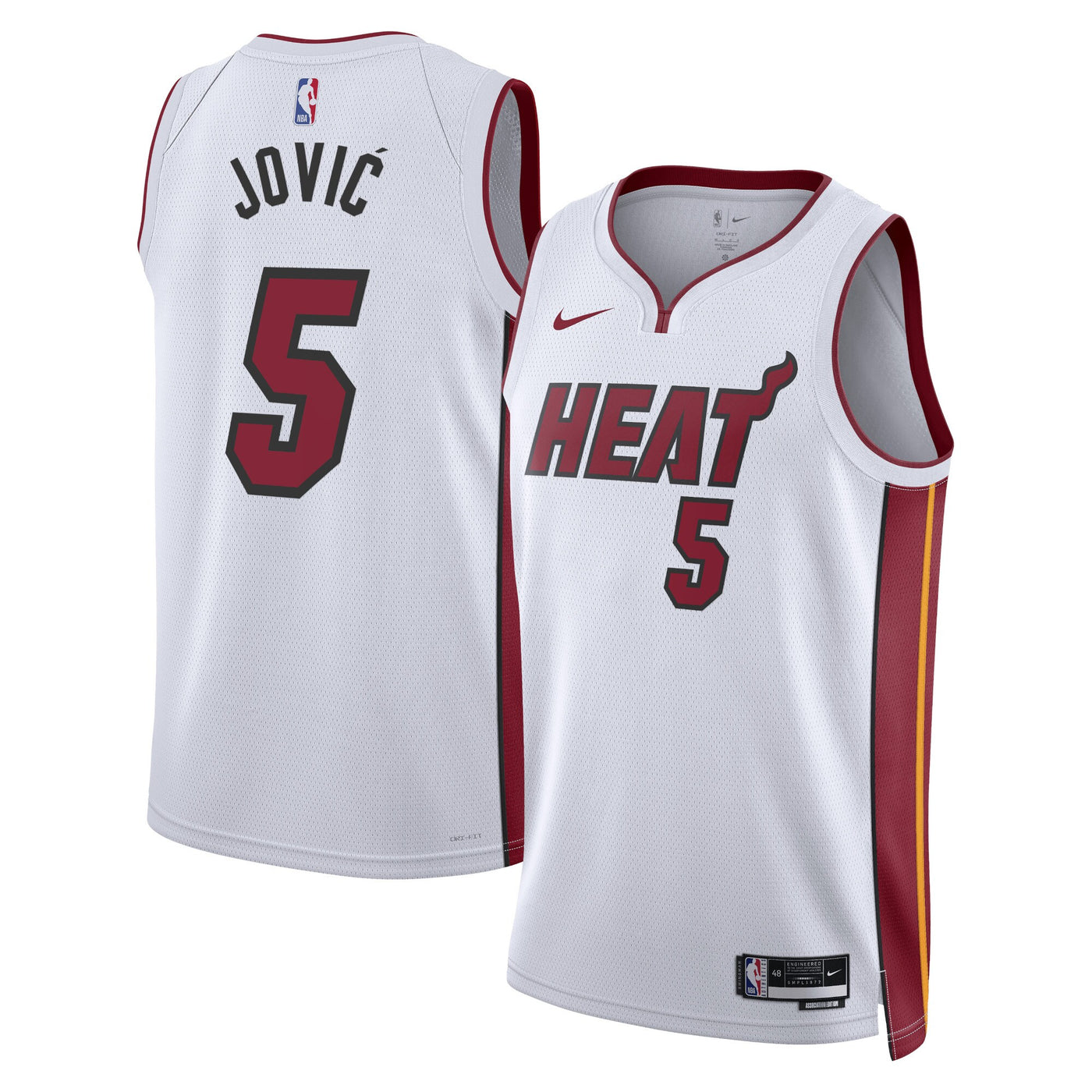 Miami Heat Nike Association Edition Swingman Jersey - White - Nikola Jović