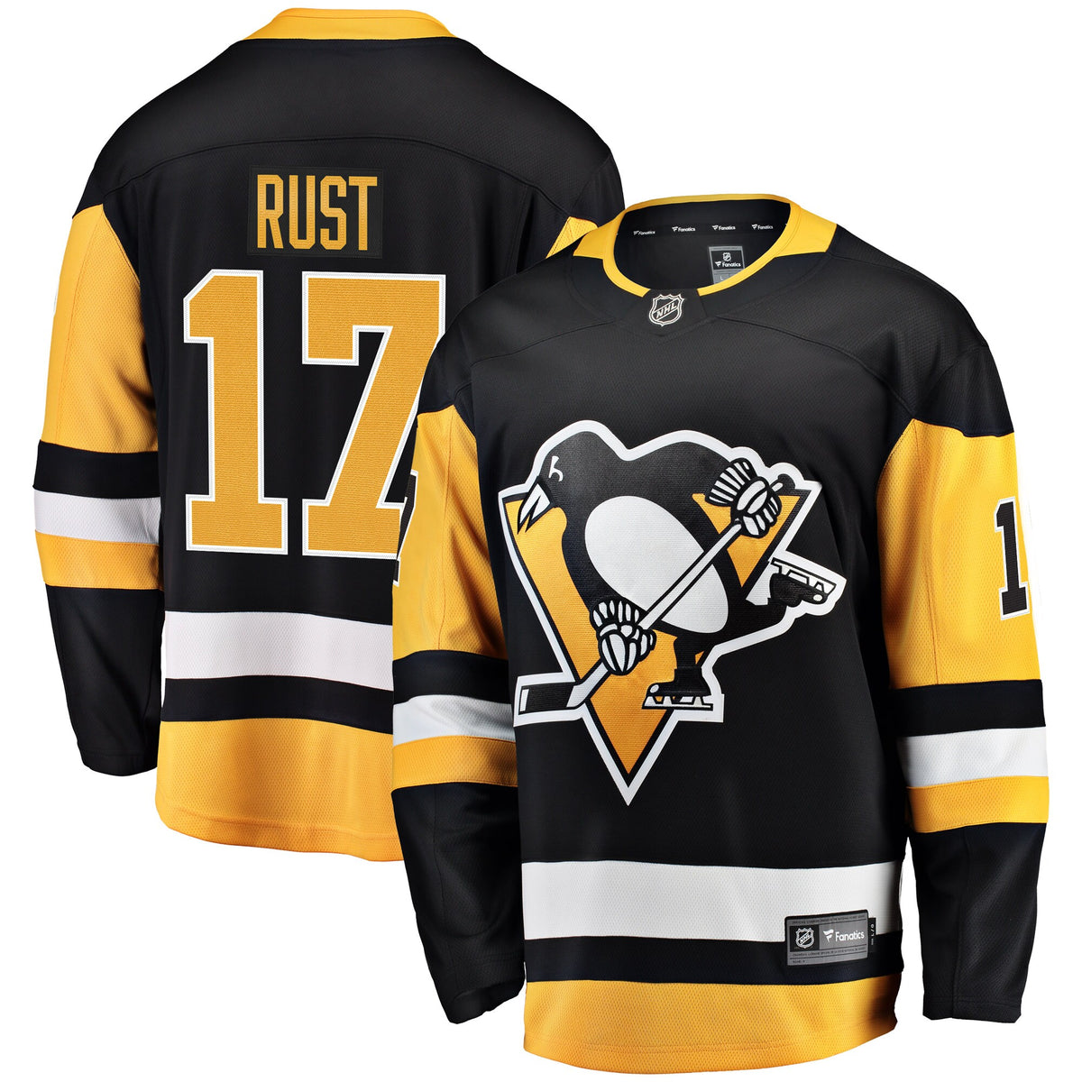 Pittsburgh Penguins Bryan Rust Fanatics Black Home Breakaway Player Jersey