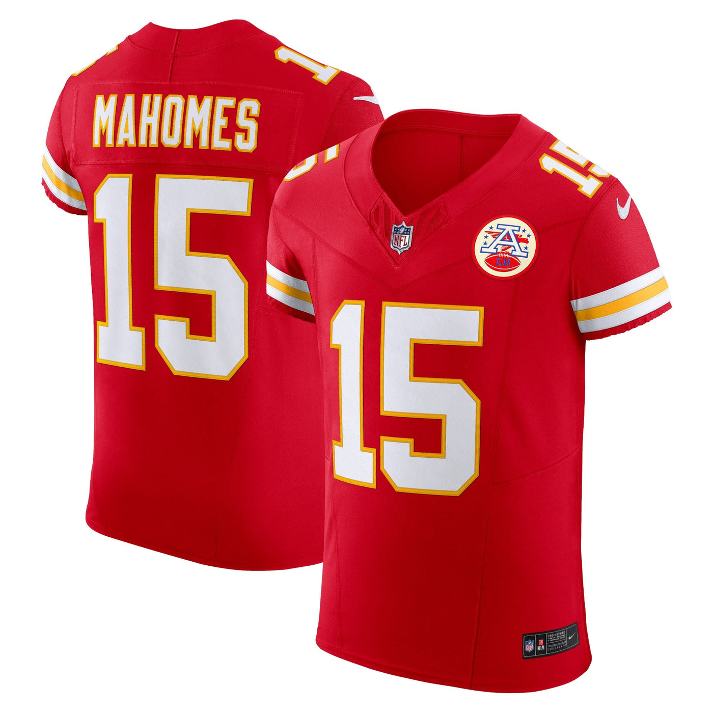 Kansas City Chiefs Patrick Mahomes Nike Red Team Vapor F.U.S.E. Elite Jersey
