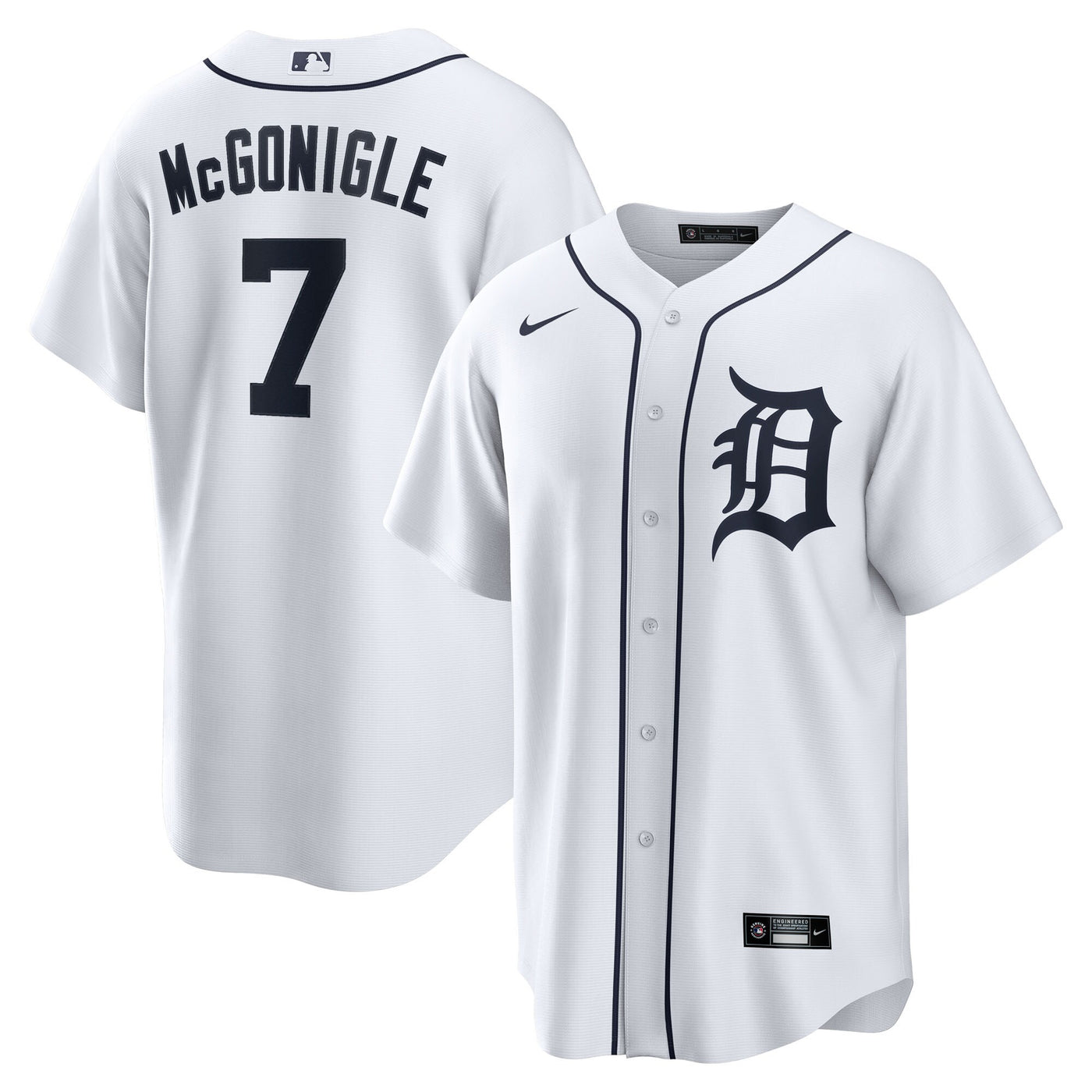 Detroit Tigers Kevin McGonigle Nike White Home Replica Jersey