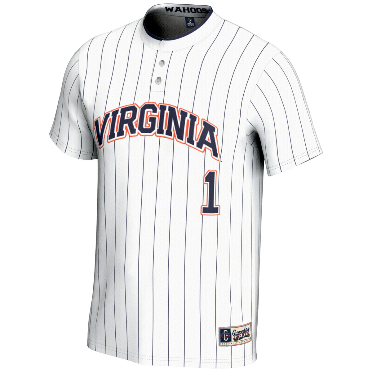 #1 Virginia Cavaliers GameDay Greats Lightweight Softball Jersey - White