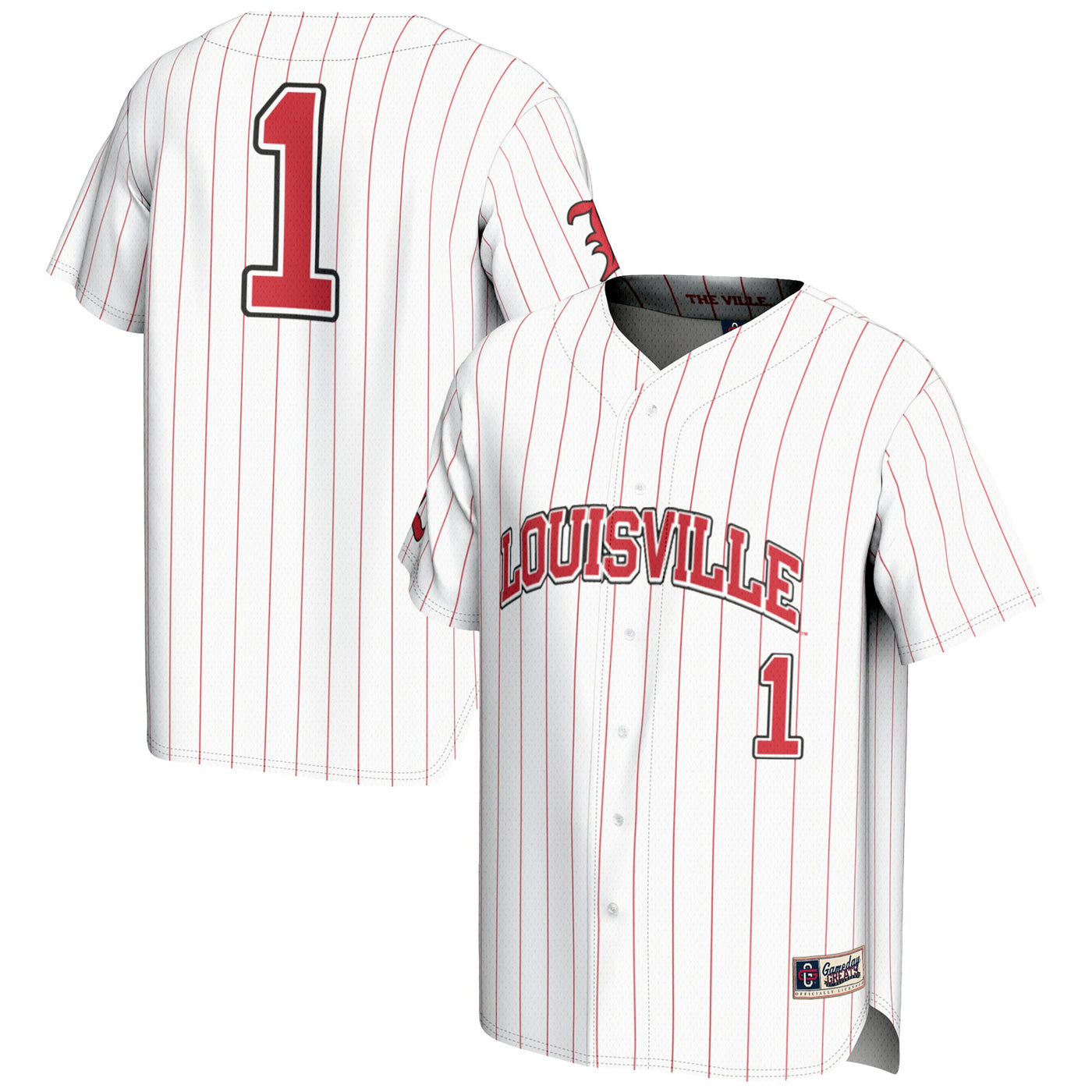 GameDay Greats #1 White Louisville Cardinals Lightweight Baseball Fashion Jersey