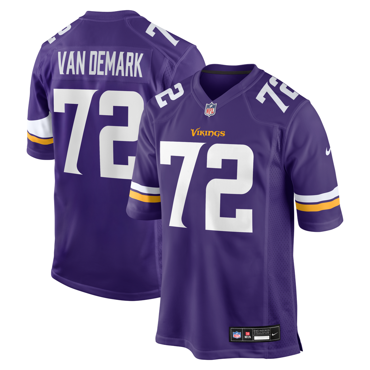 Minnesota Vikings Ryan Van Demark Purple Team Game Jersey