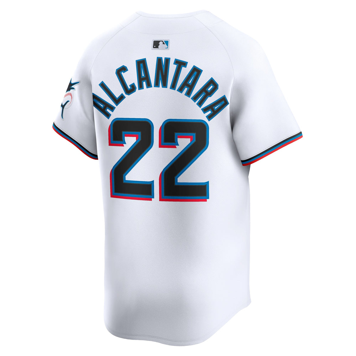 Miami Marlins Sandy Alcantara White Home Limited Player Jersey