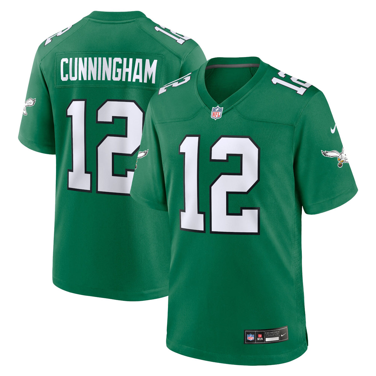 Philadelphia Eagles Randall Cunningham Kelly Green Alternate Retired Player Game Jersey