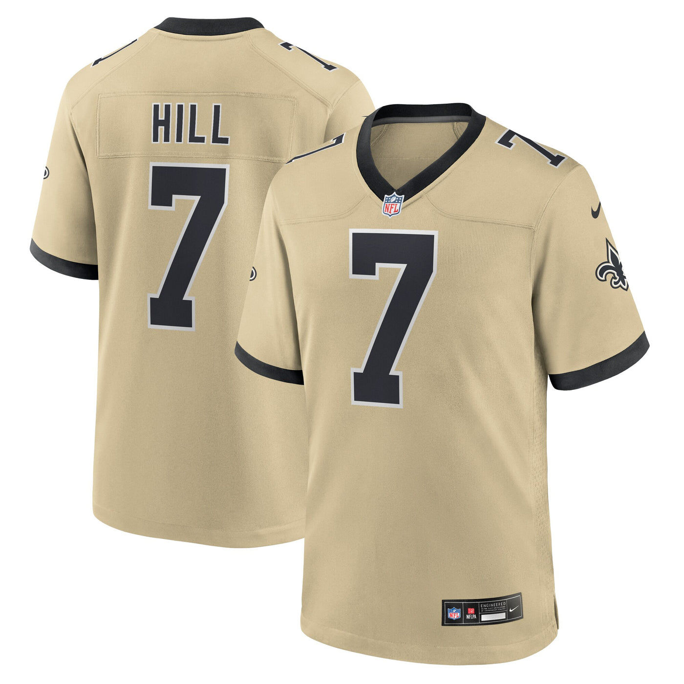 New Orleans Saints Taysom Hill Nike Gold Gameday Golds Alternate Game Player Jersey