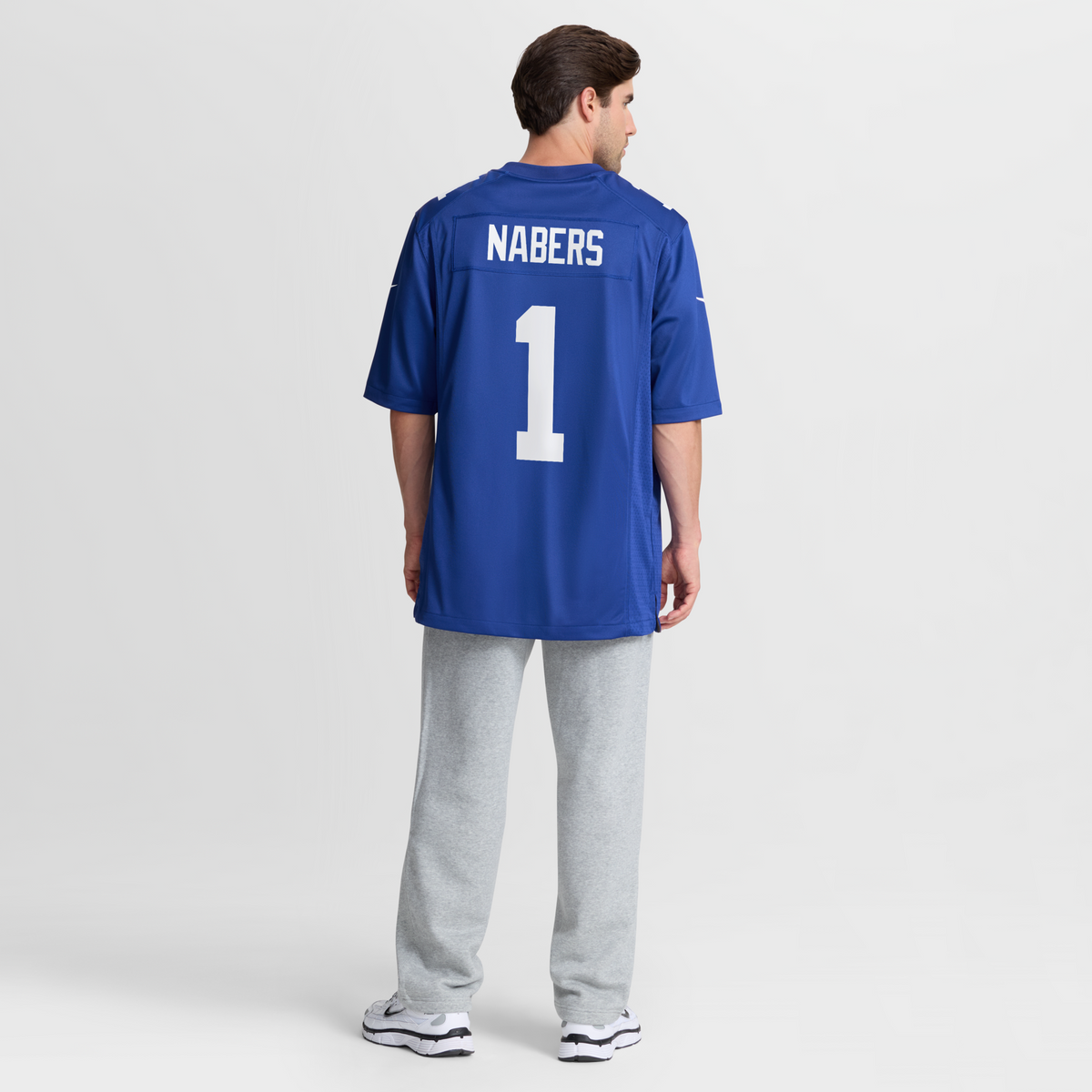 New York Giants Malik Nabers Royal Player Game Jersey