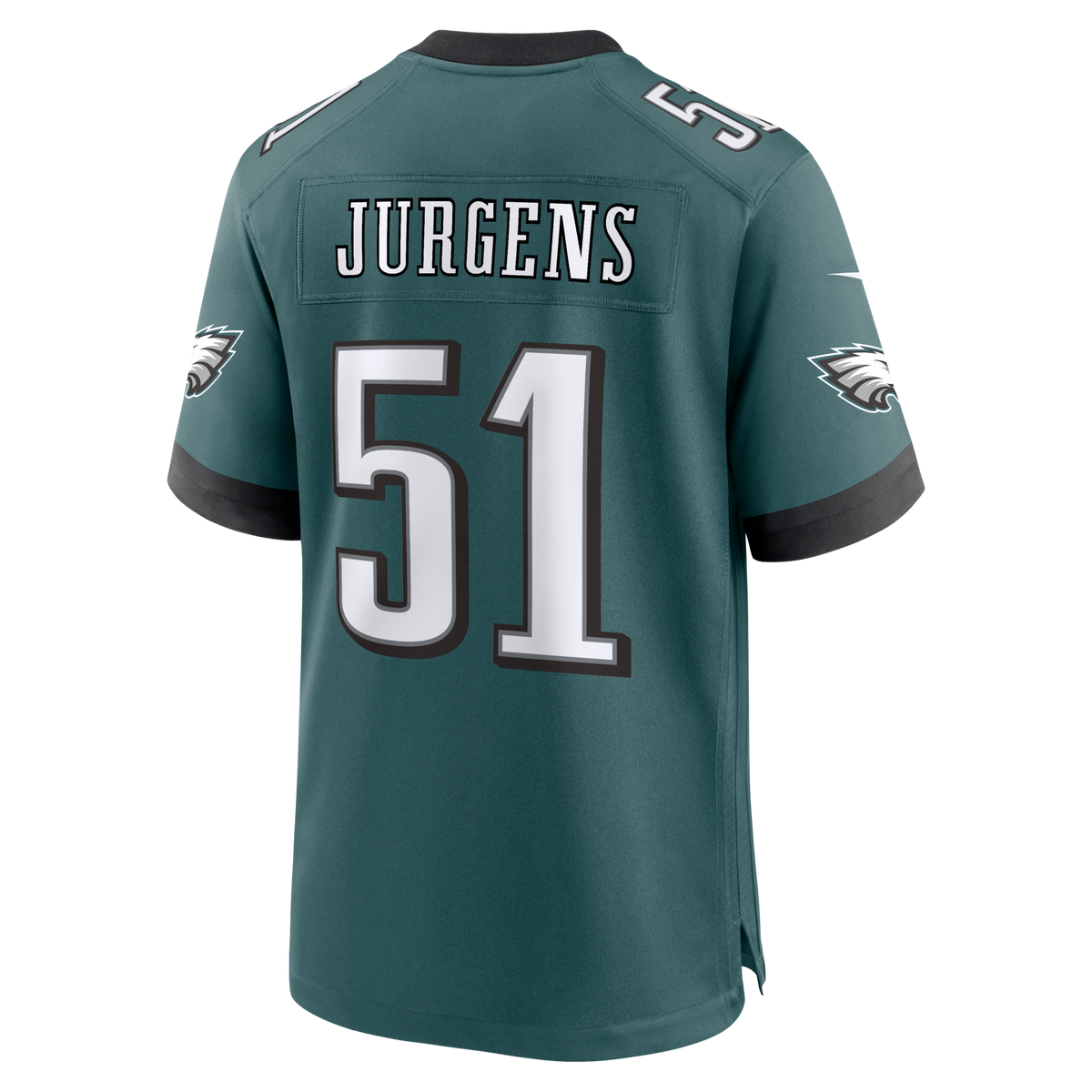 Philadelphia Eagles Cam Jurgens Midnight Green Team Game Jersey