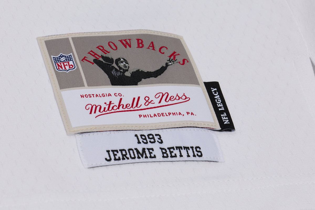Los Angeles Rams Jerome Bettis Mitchell & Ness White Retired Legacy Replica Player Jersey