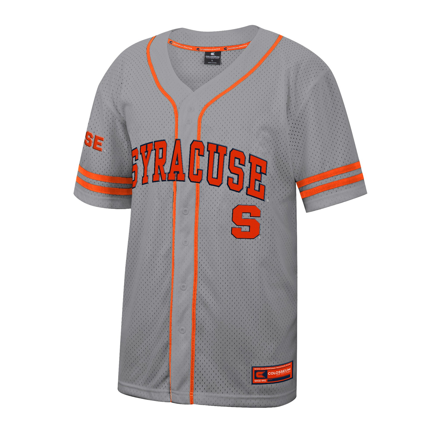 Colosseum Gray Syracuse Orange Free Spirited Baseball Jersey
