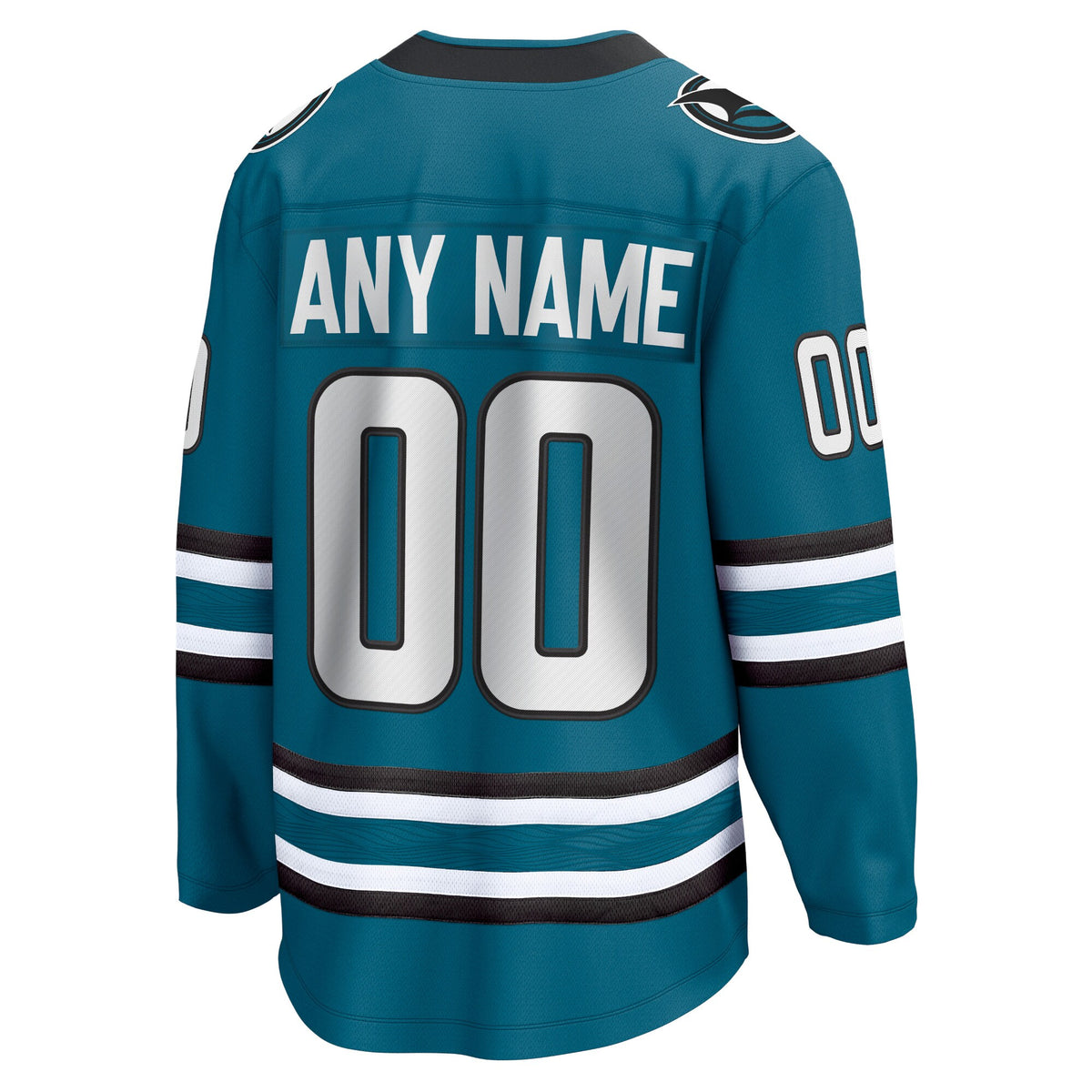 San Jose Sharks Fanatics Teal Home Breakaway Custom Jersey