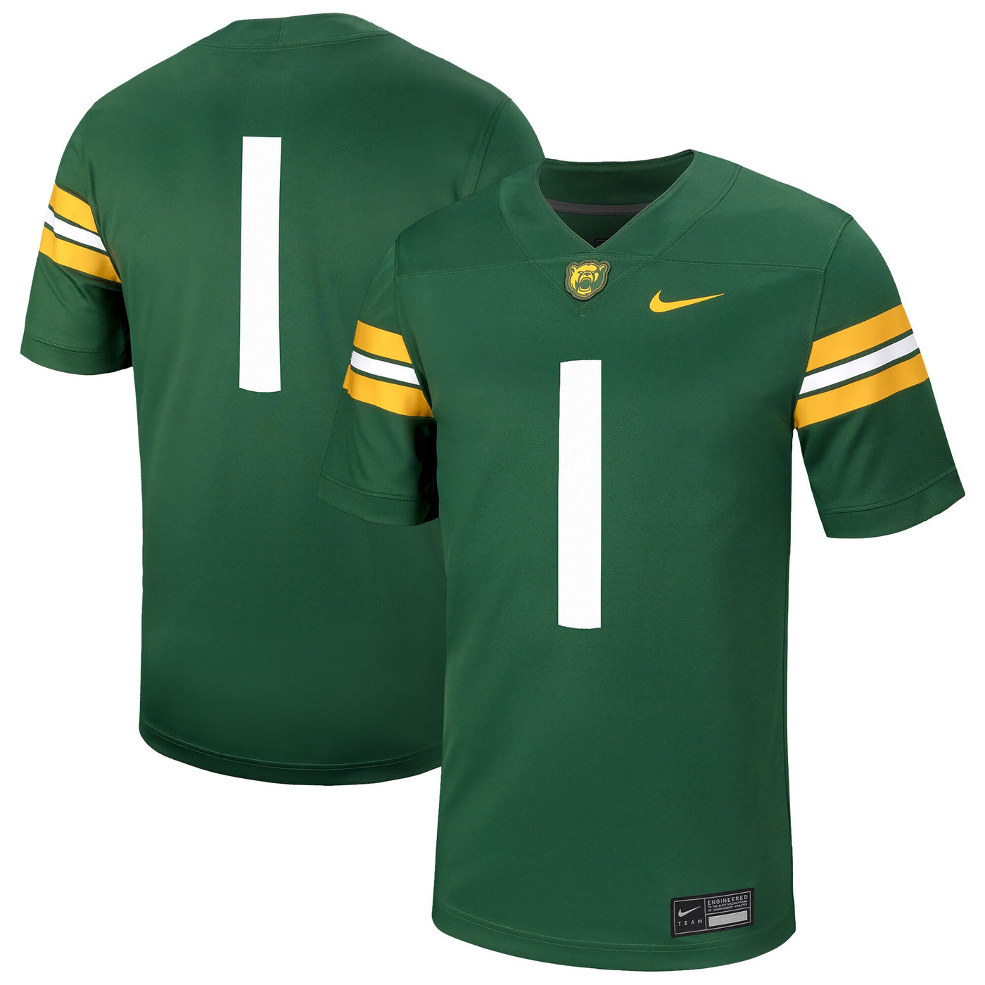 Nike #1 Green Baylor Bears Untouchable Football Jersey